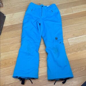 Spyder White and Blue Ski Jacket and Snowpants